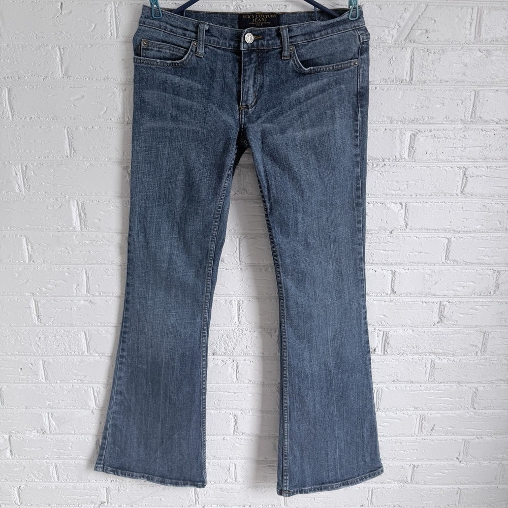 Juicy Couture Y2K Bootcut Jeans Rhinestone Bling Denim Low Rise Size 29